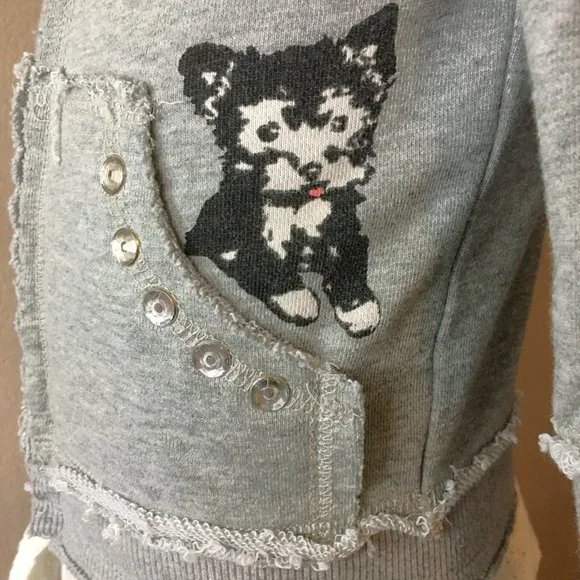 MINI SHATSU Puppy Lace Zip-Front Hoody